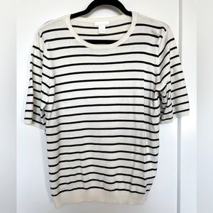 H&M Half Sleeve Striped Top